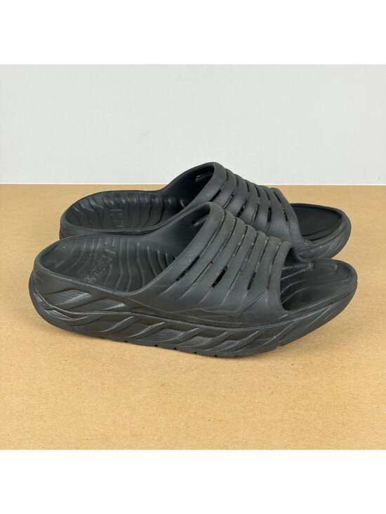 Hoka Ora Recovery Slide Sandals Mens 8 Womens 10 Black Slip On Casual Sport main image 4